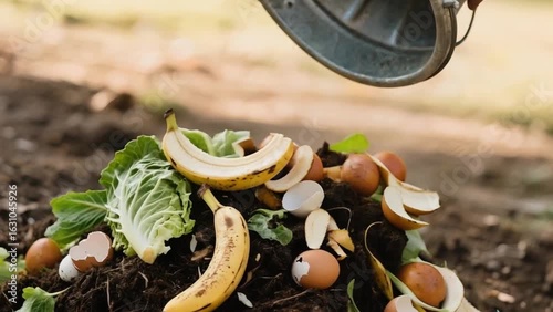 Composting Food Waste in Garden – Eco-Friendly Lifestyle Video