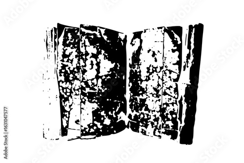 Vector Open book with textured pages