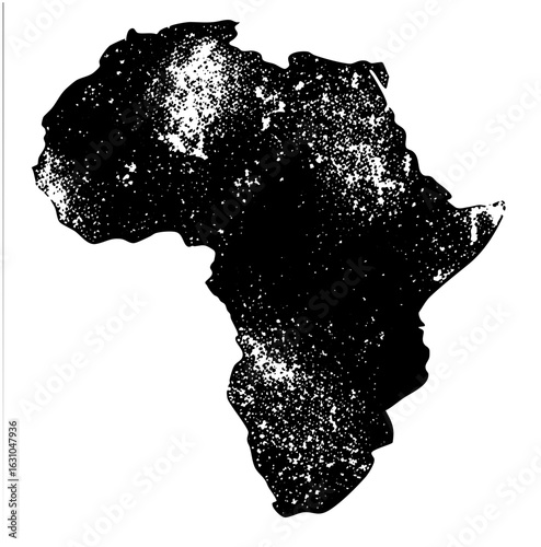 Vector Detailed black continent silhouette .