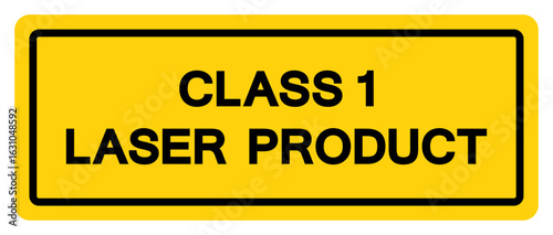 Class 1 Laser Product Symbol Sign,Vector Illustration, Isolate On White Background Label.EPS10