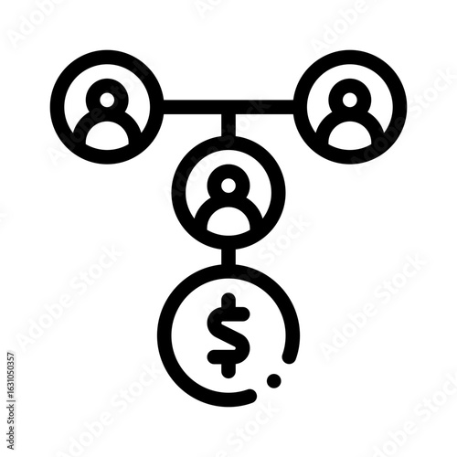 affiliate marketing line icon