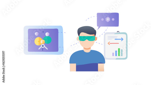 Virtual reality vr collaboration meeting online communication business technology for remote work and metaverse 3d