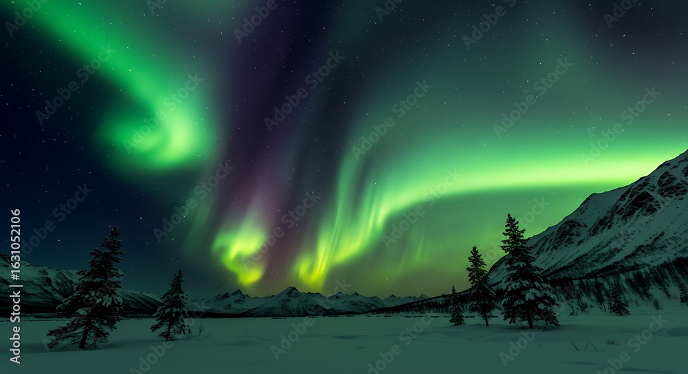 Naklejka premium Arctic Aurora Dance