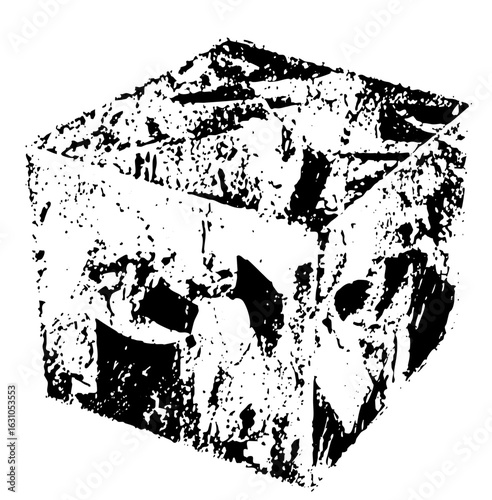 Vector Abstract rocky structure with sharp edges.