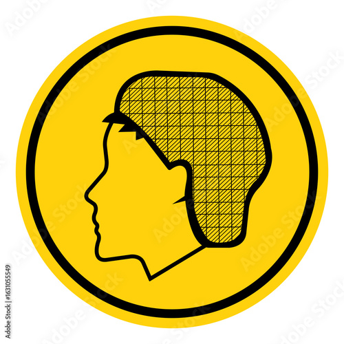 Wear Hair Net Symbol Sign, Vector Illustration, Isolate On White Background Label. EPS10