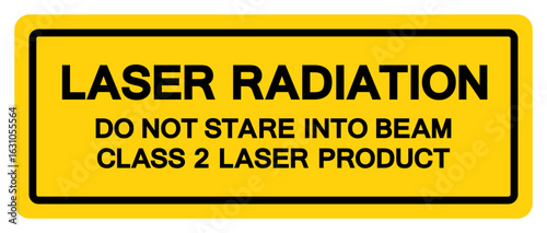 Laser Radiation Symbol Sign,Vector Illustration, Isolate On White Background Label.EPS10