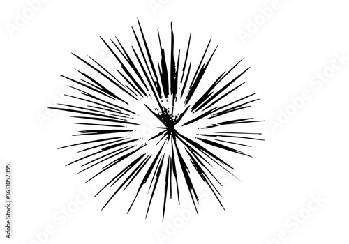 Vector Dynamic explosion burst with sharp radiating lines.