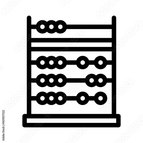 abacus line icon