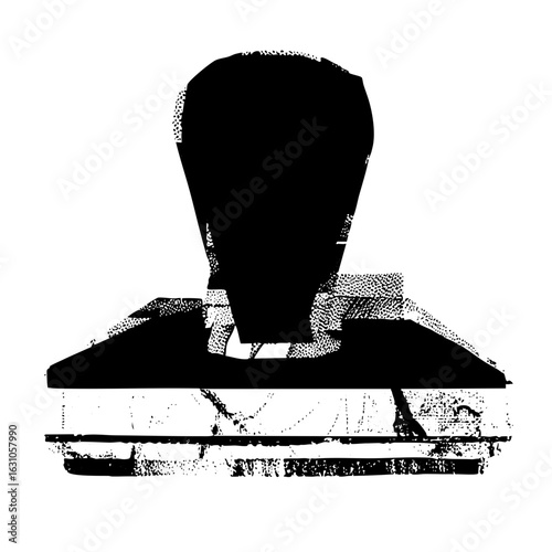 Vector Black Stamp with Textured Details
