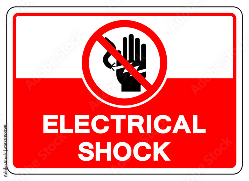 Injury Hazard Electrical Shock Electrocution Symbol Sign, Vector Illustration, Isolate On White Background Label.EPS10