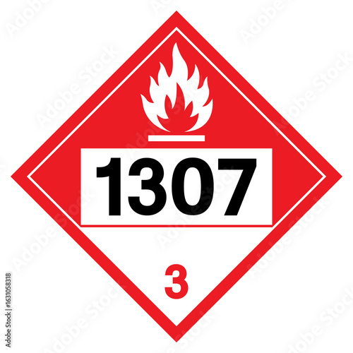 Xylenes NOS UN1307 Symbol Sign, Vector Illustration, Isolate On White Background, Label.EPS10