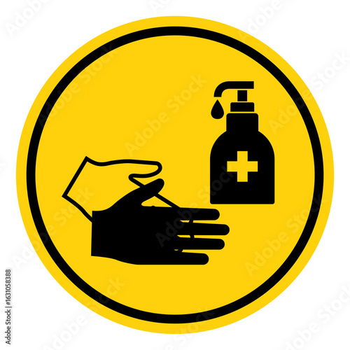 Use Sanitise Hands Symbol Sign, Vector Illustration, Isolate On White Background Label. EPS10