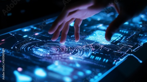 Interactive Data Visualization: Finger Navigating Digital Information Sphere