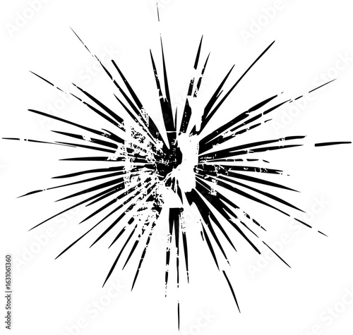 Vector Dynamic explosion of sharp radiating lines creates a striking burst effect.