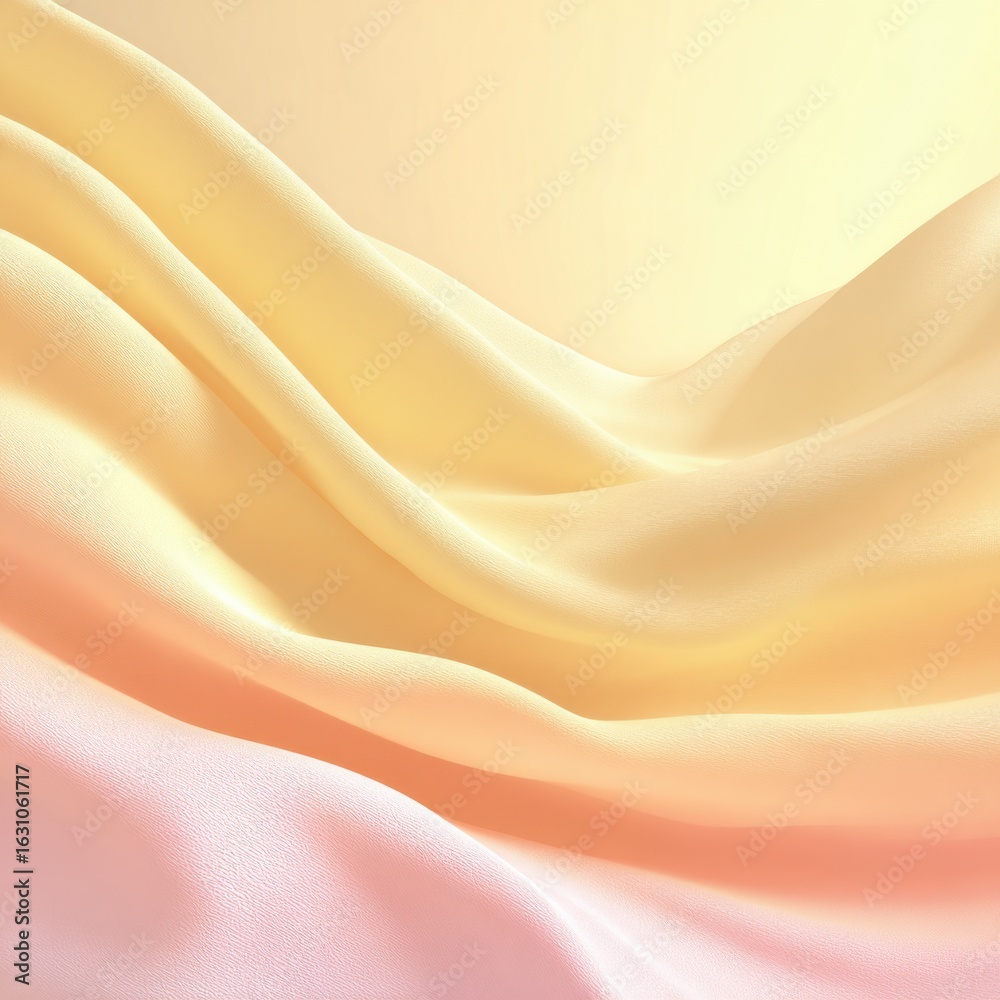 Fototapeta premium Elegant pastel fabric with gentle gradients for fashion design, beauty packaging, lifestyle blog background, and cosmetic ad visuals, soft texture modern aesthetic