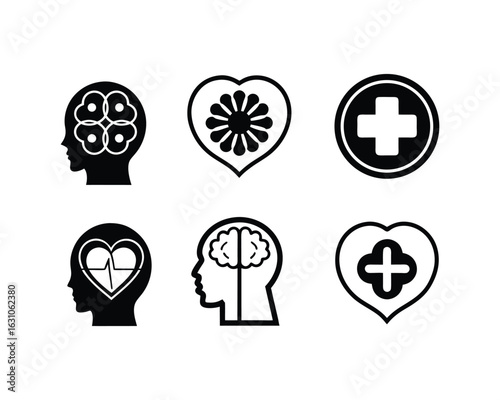 Mental health icons.