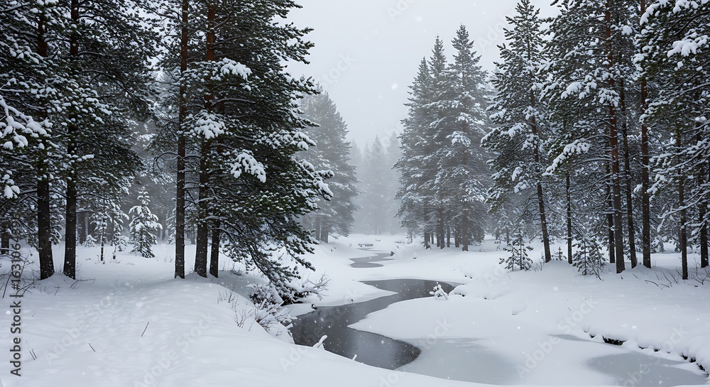 Fototapeta premium Pristine Winter Wonderland