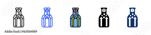 Bottleneck Analysis Icon Collection With Multiple Styles