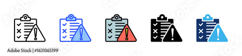 Risk Assessment Icon Collection With Multiple Styles