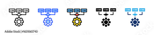 Process Automation Icon Collection With Multiple Styles