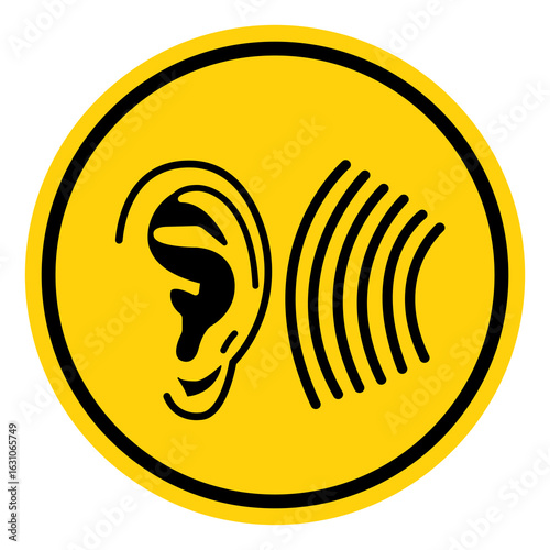 High Noise Area Symbol Sign, Vector Illustration, Isolate On White Background Label. EPS10
