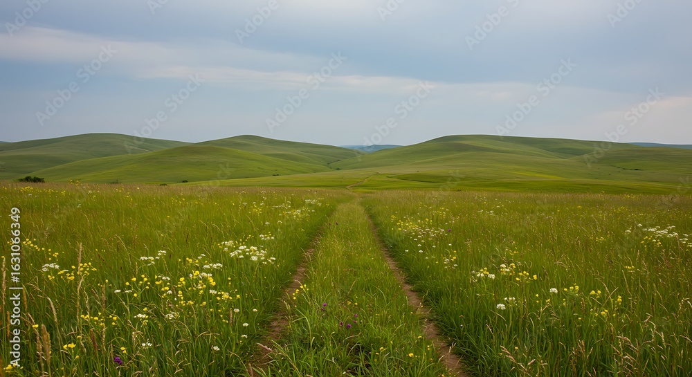 Fototapeta premium Serene Rolling Green Hills
