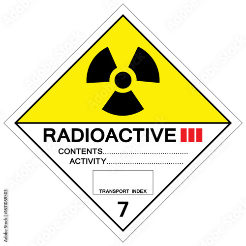 Radioactive III Symbol Sign, Vector Illustration, Isolate On White Background, Label.EPS10