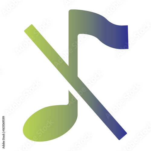 Mute Icon Flat Gradient