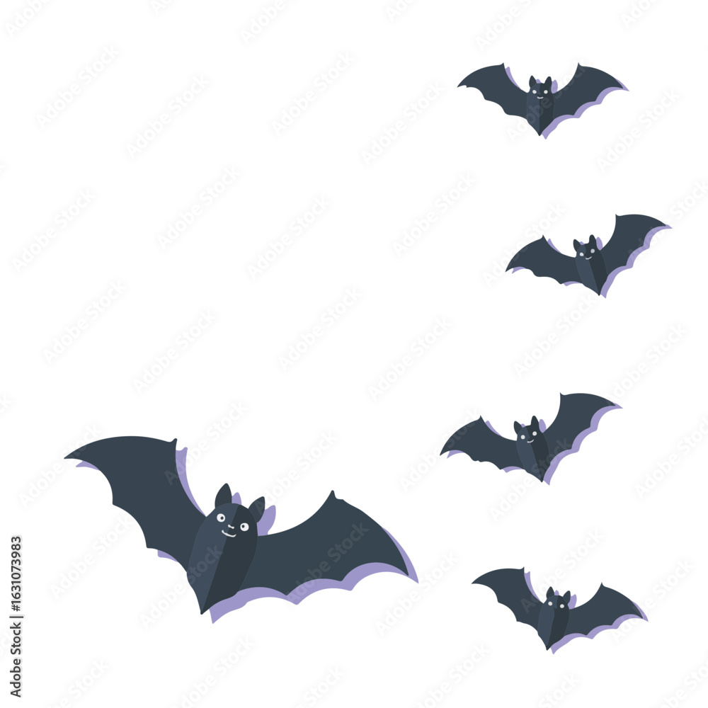 Fototapeta premium bat shaped decoration in dark grey and lavender tones