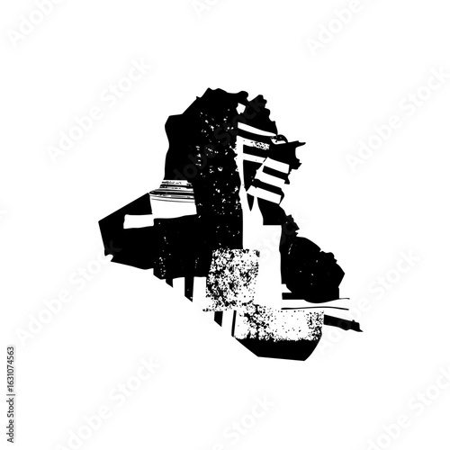 Vector Abstract robotic arm holding a plant in a pot.