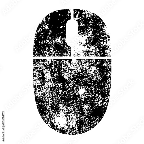 Vector Distressed computer mouse .