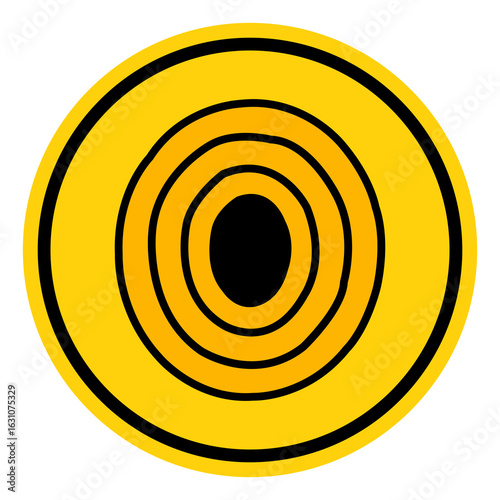 Microwave Hazard In This Area Symbol Sign, Vector Illustration, Isolate On White Background Label. EPS10
