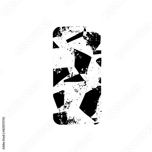 Vector Abstract fractured rectangle .