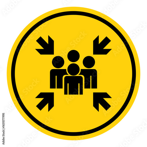 Evacuation Assembly Point Symbol Sign, Vector Illustration, Isolate On White Background Label. EPS10