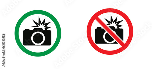 No Flash Photography and available photography vector illustration  