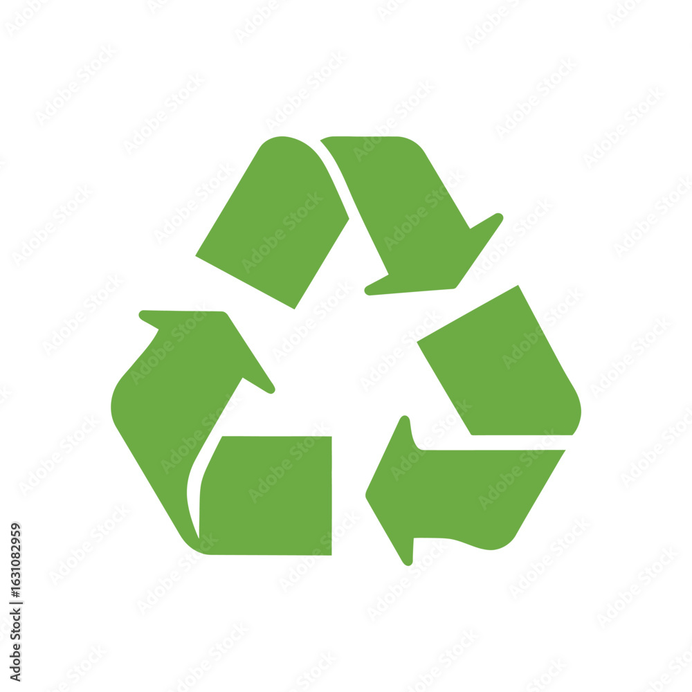 Fototapeta premium Green Recycling Symbol Eco-Friendly Reuse and Reduce Icon