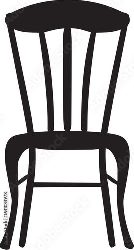 chair icon black vector illustration