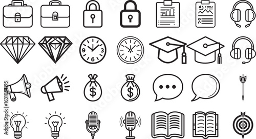 report linear icon black vector illustration