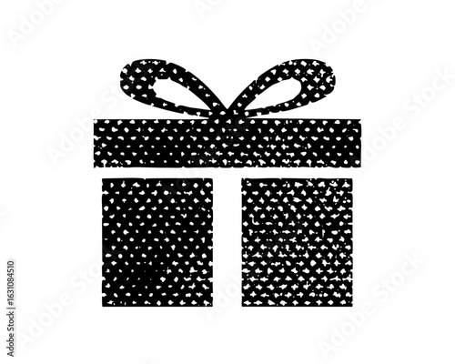 Vector Detailed gift box with a decorative bow.