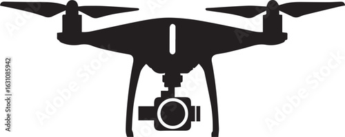 black vector logo againt a white background. create a drone icon for a drone company.i con black vector illustration