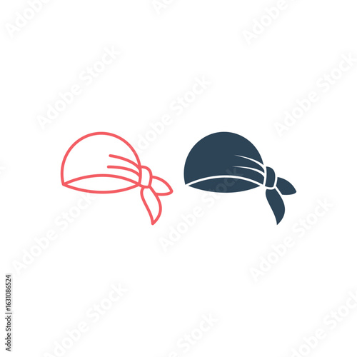 Bandana vector illustration icons set