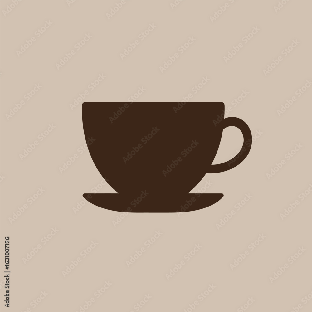 Fototapeta premium Simple Coffee Cup Illustration A Warm Beverage Concept