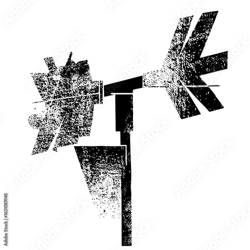 Vector Abstract geometric featuring intersecting shapes and fragmented forms.