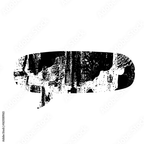 Vector Abstract black shape resembling a stylized animal form.