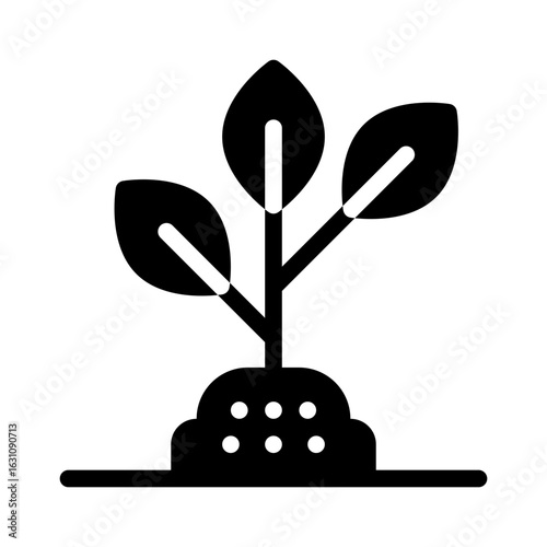 seedling glyph icon