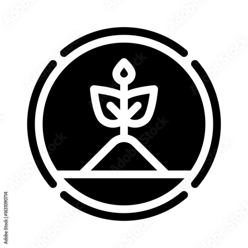 reforestation glyph icon