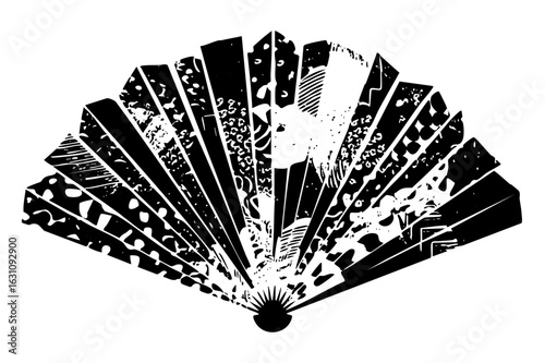 Vector Abstract fan with geometric .