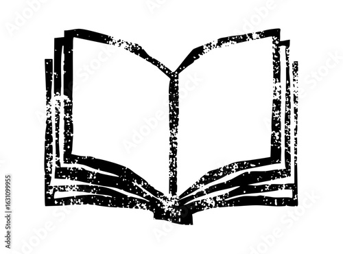 Vector Open book with distressed edges