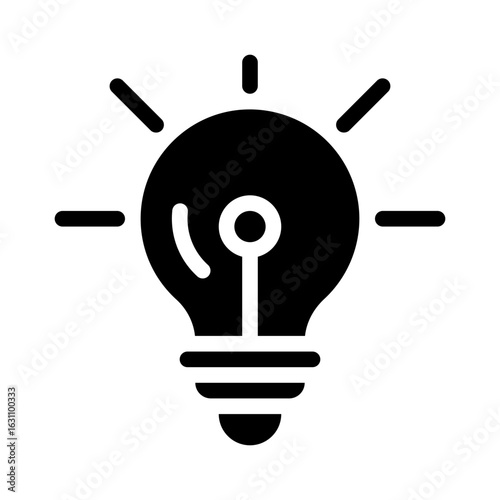 light bulb glyph icon