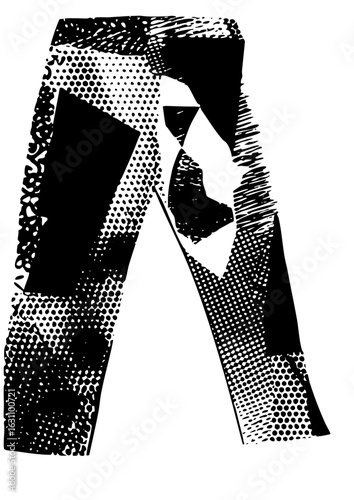 Vector Dramatic hands gesture with a stylized bowtie .